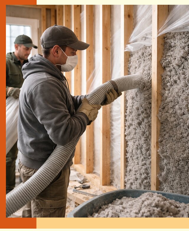 Утепление каркасного дома эковатой в Кинели — качественно и надолго