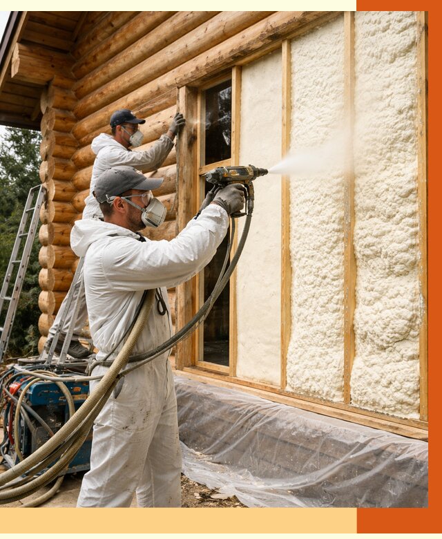 Утепление деревянного дома ППУ в Кинели от 4279 руб/м2 | ТепломастерКнл — под ключ