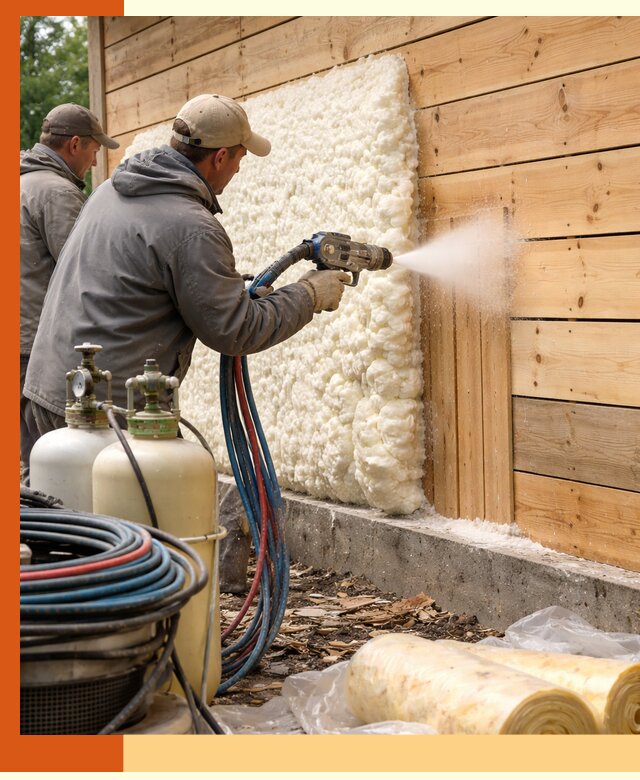 Утепление деревянного дома пенополиуретаном в Кинели
