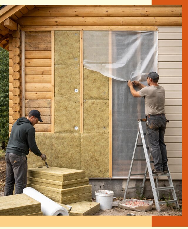 Утепление дома из бруса в Кинели от 3821 руб./м2 — работы под ключ | ТепломастерКнл