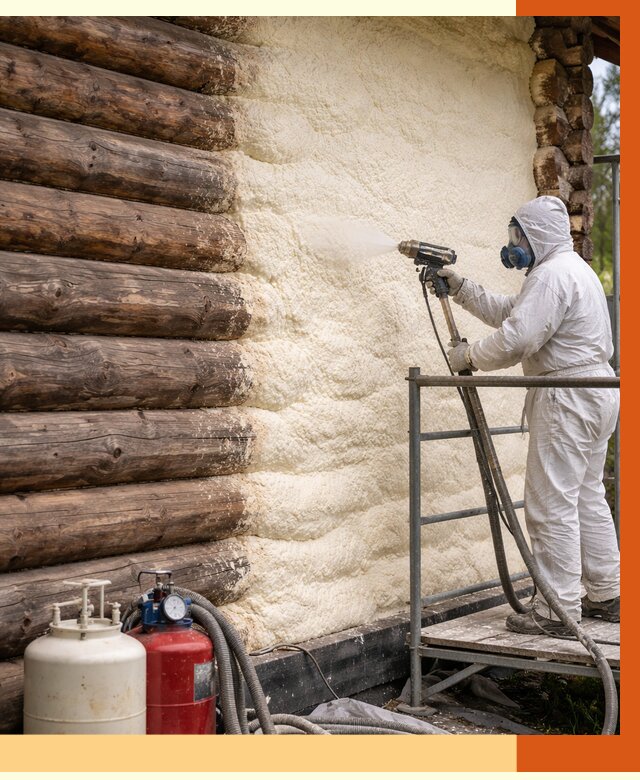 Утепление бревенчатого дома ППУ в Кинели под ключ от 6368 руб. | ТепломастерКнл