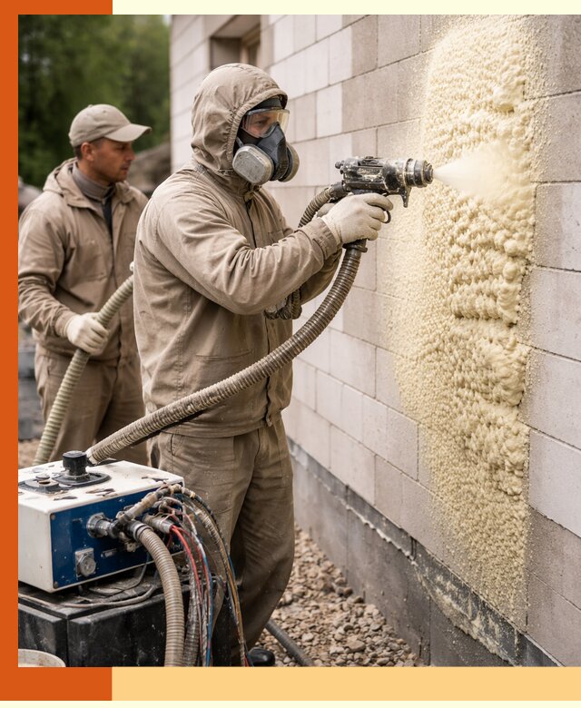 Утепление дома из газобетона ППУ в Кинели — надежная теплоизоляция