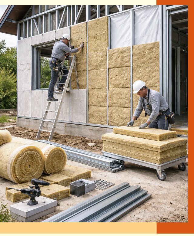 Утепление дома из ЛСТК в Кинели от 5298 руб./м² — профессионально | ТепломастерКнл