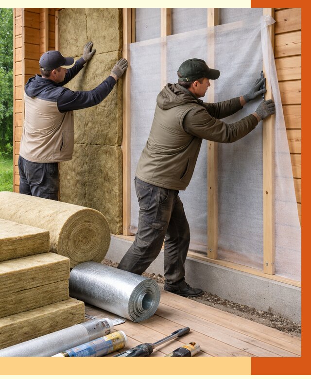 Утепление дома из двойного бруса в Кинели от 4890 руб./м² — ТепломастерКнл под ключ