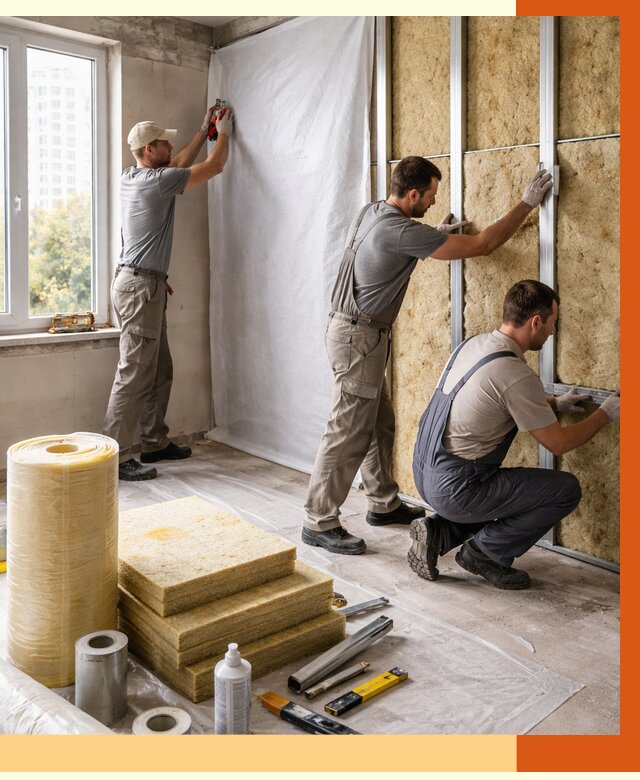 Утепление квартиры в Кинели от 4585 руб/м2 — утеплить квартиру изнутри и снаружи | ТепломастерКнл