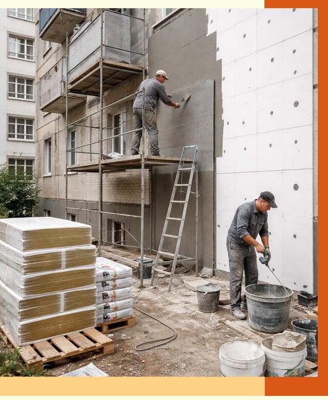 Утепление квартиры снаружи в Кинели от 6266 руб/м2 под ключ | ТепломастерКнл