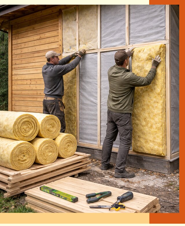 Утепление бани снаружи в Кинели от 86598 руб. под ключ | ТепломастерКнл