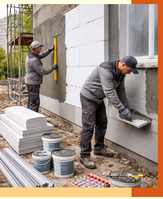 Утепление фасада и стен снаружи в Кинели от 4279 руб. | ТепломастерКнл