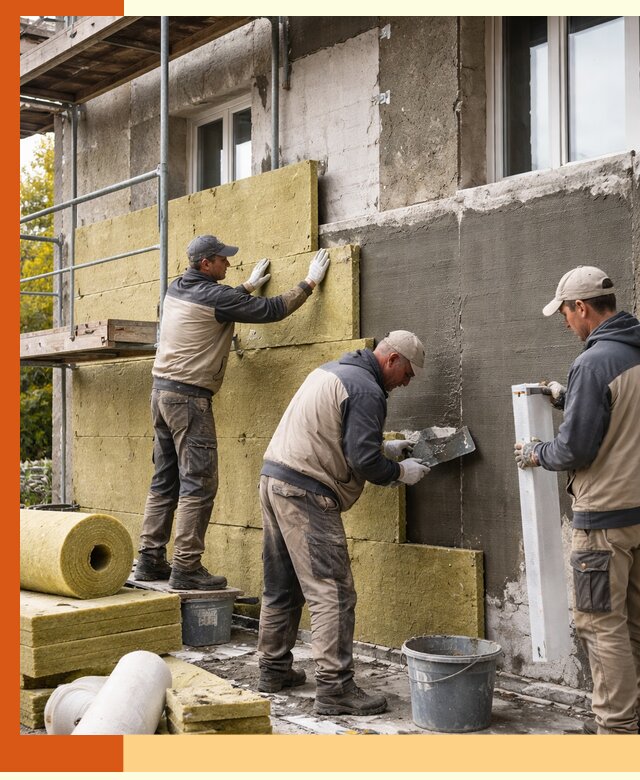 Утепление фасада зданий и домов в Кинели