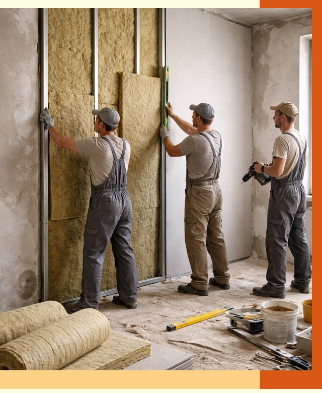 Утепление стен изнутри в Кинели от 2292 руб/м² под ключ | ТепломастерКнл