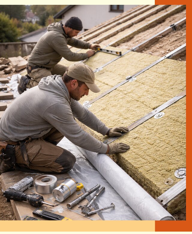 Утепление крыши снаружи в Кинели под ключ от 1223 руб./м2 | ТепломастерКнл