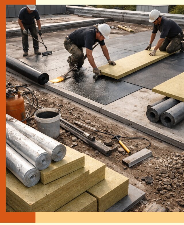 Утепление плоской крыши в Кинели — надежная теплоизоляция и герметизация