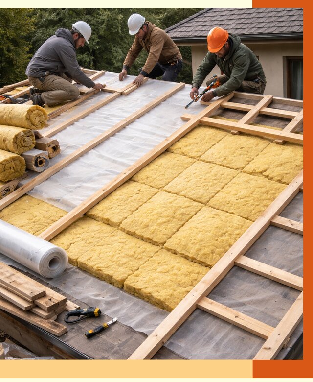 Утепление скатной крыши в Кинели от 1274 руб./м2 под ключ | ТепломастерКнл