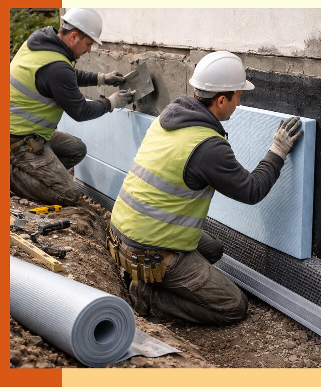 Утепление фундамента снаружи в Кинели — профессиональная теплоизоляция