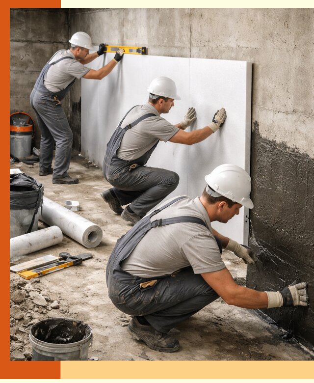 Утепление фундамента изнутри профессионально в Кинели