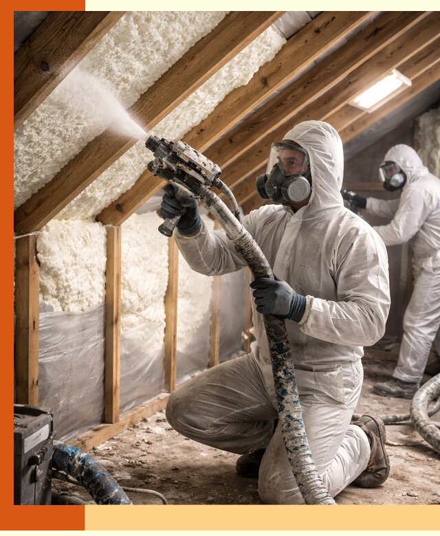 Утепление чердака пенополиуретаном (ППУ) в Кинели