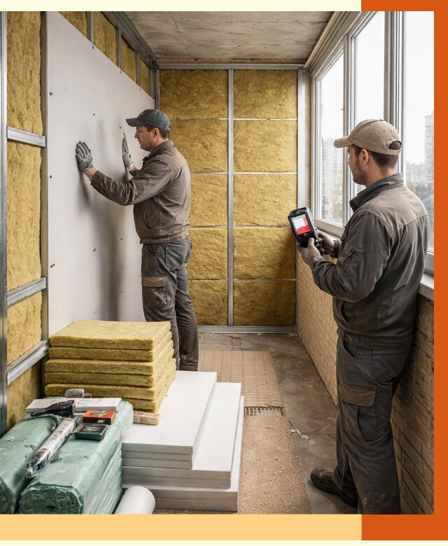 Утепление балкона в Кинели от 4585 руб. под ключ | ТепломастерКнл