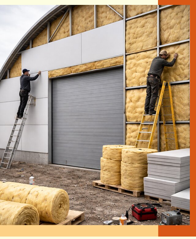 Утепление ангара пенополиуретаном в Кинели от 7335 руб./м² — комплекс от ТепломастерКнл