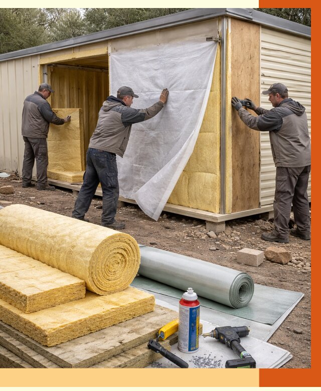 Утепление строительной бытовки в Кинели от 12735 руб. под ключ | ТепломастерКнл