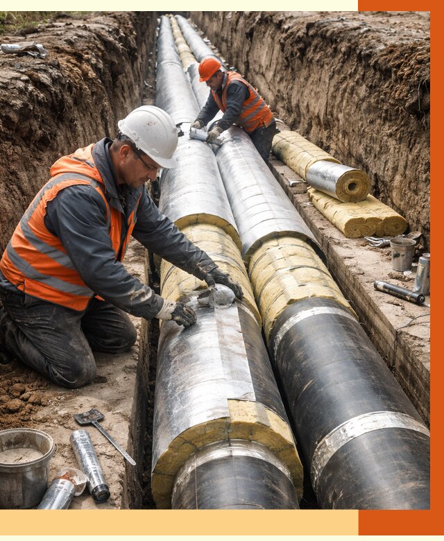 Утепление теплотрассы в Кинели от 4585 руб./м2 — ппу и комплексная изоляция | ТепломастерКнл