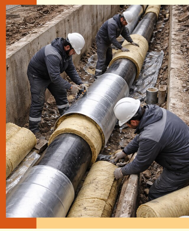 Утепление теплотрассы в Кинели: утеплительные работы и материалы