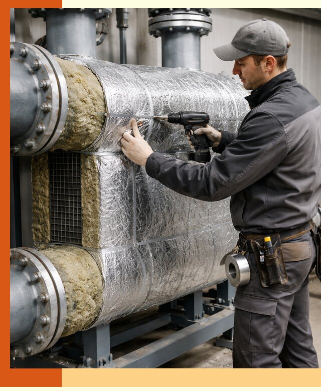 Утепление теплообменника в Кинели — профессиональная теплоизоляция оборудования