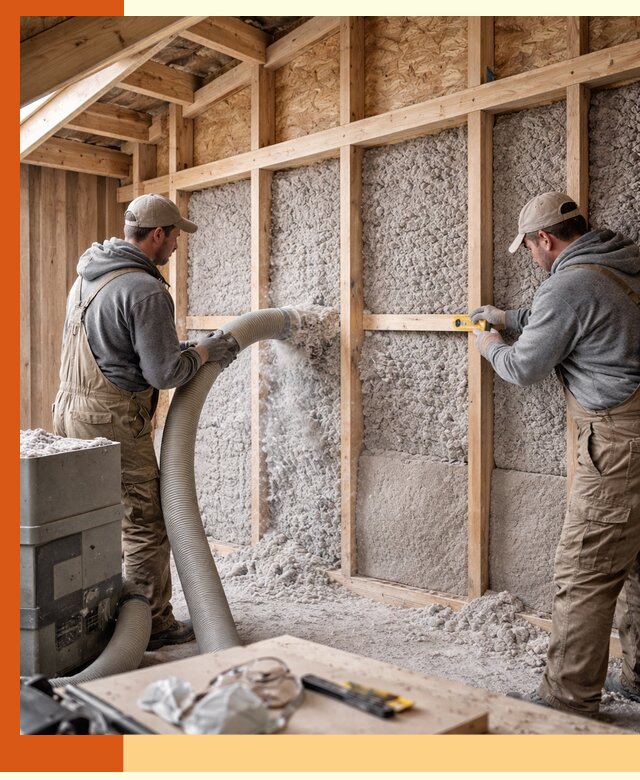 Утепление эковатой стен, потолков и перекрытий в Кинели