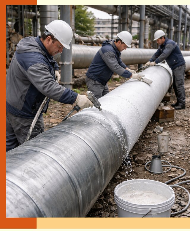 Утепление теплотрассы жидкой теплоизоляцией в Кинели