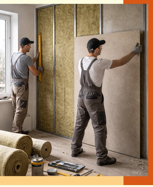 Шумоизоляция стен в Кинели от 4585 руб/м2 — звукоизоляция стен под ключ | ТепломастерКнл