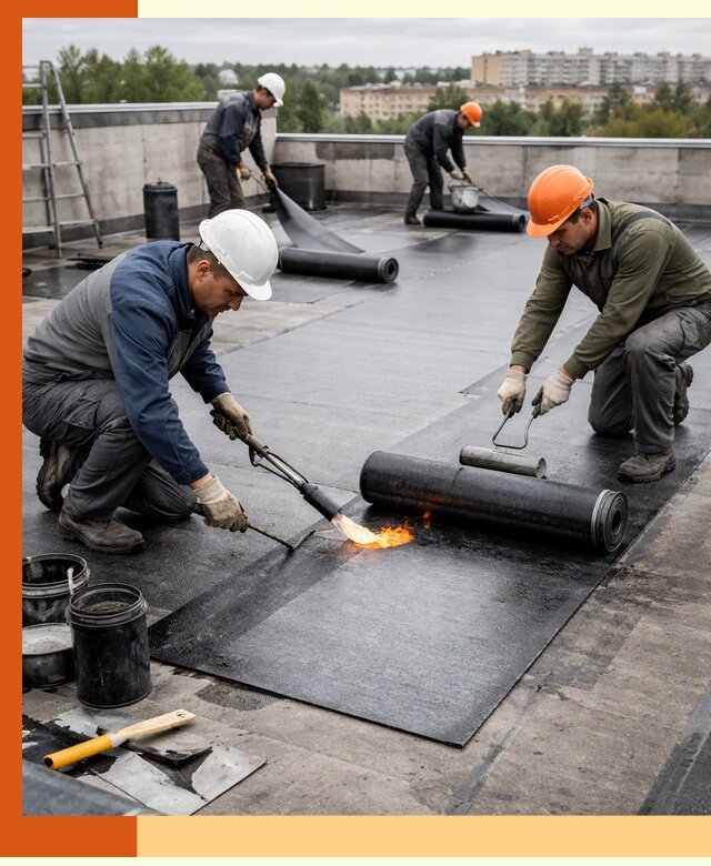 Профессиональная гидроизоляция плоской кровли в Кинели