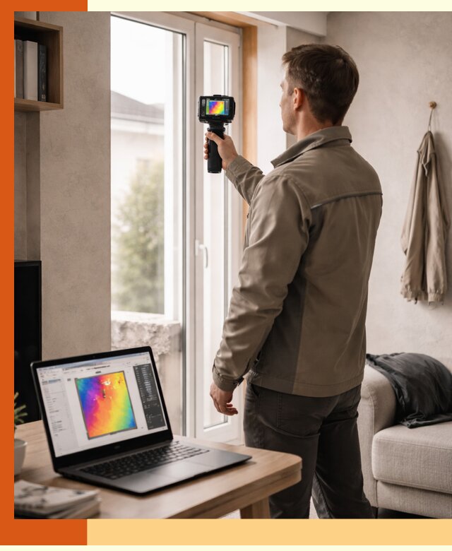 Тепловизионное обследование квартиры в Кинели для поиска утечек тепла