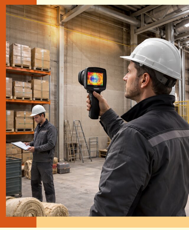 Тепловизионное обследование склада и выявление утечек в Кинели