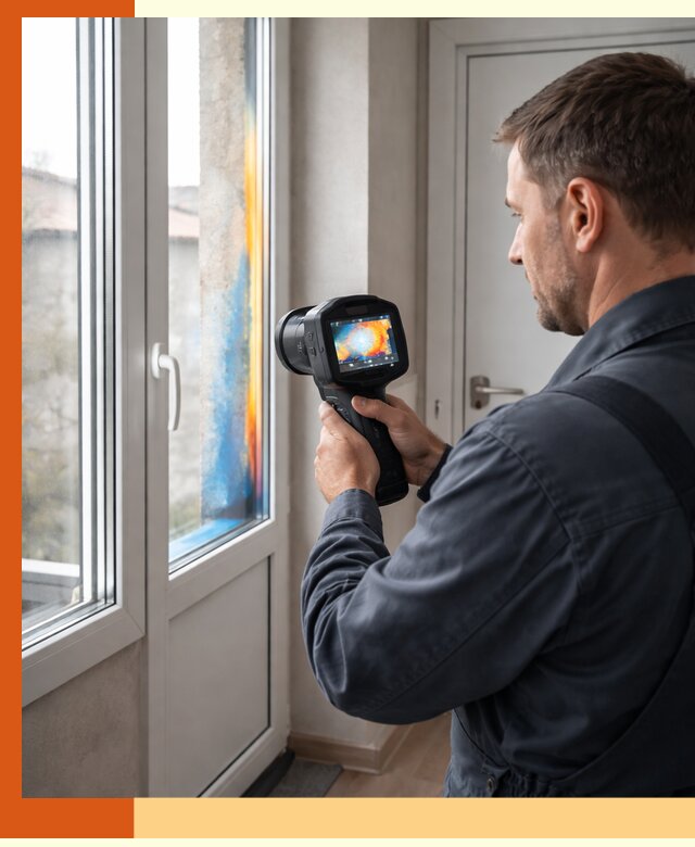 Тепловизионное обследование окон и дверей в Кинели