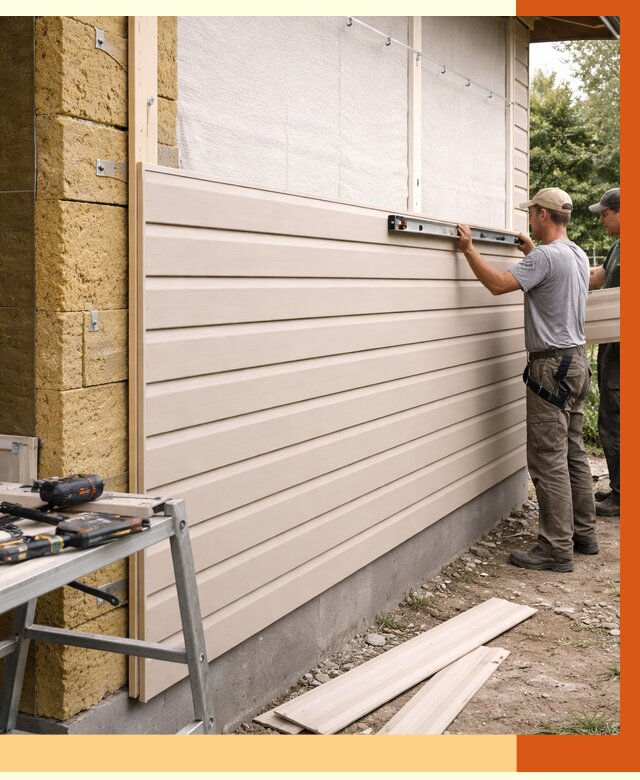 Монтаж сайдинга после утепления в Кинели от 1885 руб. — обшивка и облицовка | ТепломастерКнл